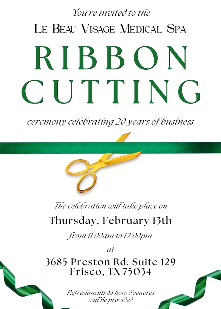 ribbon cutting ceremony celbrating 20 years of business